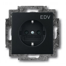 Розетка SCHUKO 16А 250В с маркировкой EDV, серия solo/future, цвет чёрный бархат | 2013-0-5332 | ABB