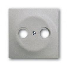 Накладка (центральная плата) для TV-R розетки, серия impuls, цвет серебристый металлик | 1753-0-0040 | ABB