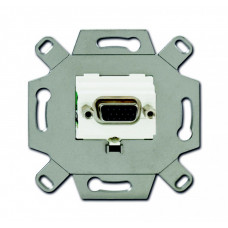 Механизм VGA-розетки/разъёма, D-type, Full HD, 15 полюсов, цвет альпийский белый | 0230-0-0425 | ABB