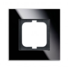 Рамка 1-постовая, серия carat, чёрное стекло | 1754-0-4322 | ABB