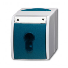 Выключатель жалюзи с ключом (для замка) 2-полюсный, IP44, серия ocean, цвет серый/сине-зелёный | 1101-0-0916 | ABB