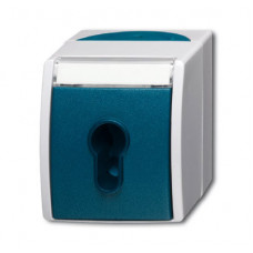 Выключатель жалюзи с ключом (для замка) 1-полюсный, IP44, серия ocean, цвет серый/сине-зелёный | 1101-0-0917 | ABB