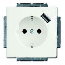 Розетка Schuko с устройством зарядным USB, 20 EUCBUSB-84-500, Future белый(давос), 16А, 700 мА, | 2011-0-6179 | ABB