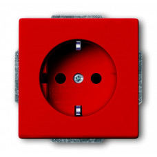 Розетка SCHUKO 16А 250В, со шторками, серия solo/future, цвет красный | 2013-0-5322 | ABB
