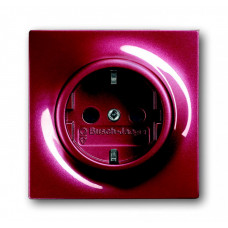 Розетка SCHUKO 16А 250В с защитными шторками, серия impuls, цвет бордо/ежевика | 2013-0-5295 | ABB