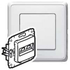 Cariva Белый Блок Выключатель 1-клав + Выключатель 2-х клав + Розетка с/з | 773644 | Legrand
