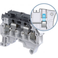 Клемма ZS4-SF1-T2 Держатель предохранителя 5x20мм, 5x25мм, 4мм.кв. 2 тестовые розетки | 1SNK508411R0000 | TE