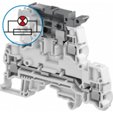 Клемма винтовая ZS4-D2-SF1-R3-4мм,2 уровня,4 зажима,держ.предохр.на верх.уровне,с индикатор сгор.предохр.115-250В AC/DC | 1SNK508424R0000 | TE