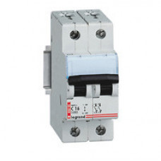 Выключатель автоматический двухполюсный DX 10A C 6кА | 003431 | Legrand