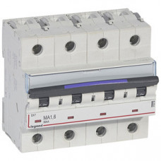 Выключатель автоматический четырехполюсный DX3 1,6А MA 50кА (6 мод) | 410256 | Legrand