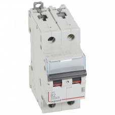 Выключатель автоматический двухполюсный DX3 10000 2А B 16кА | 408936 | Legrand