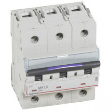Выключатель автоматический трехполюсный DX3 1,6А MA 50кА (4,5 мод) | 410246 | Legrand