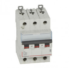 Выключатель автоматический трехполюсный DX3 6000 50А C 10кА | 407864 | Legrand