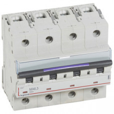 Выключатель автоматический четырехполюсный DX3 6,3А MA 50кА (6 мод) | 410259 | Legrand