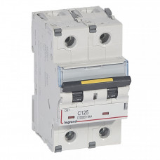 Выключатель автоматический двухполюсный DX3 10000 125А C 16кА (3 мод) | 409230 | Legrand