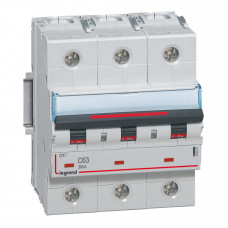 Выключатель автоматический трехполюсный DX3 63A C 36кА (4,5 мод) | 410027 | Legrand