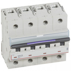 Выключатель автоматический четырехполюсный DX3 25А MA 50кА (6 мод) | 410263 | Legrand