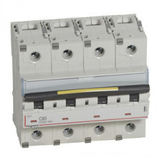 Выключатель автоматический четырехполюсный DX3 10000 80А C 16кА (6 мод) | 409362 | Legrand