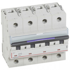 Выключатель автоматический четырехполюсный DX3 10А D 50кА (6 мод) | 410225 | Legrand
