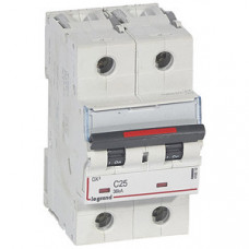 Выключатель автоматический двухполюсный DX3 25A C 36кА (3 мод) | 410010 | Legrand