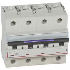 Выключатель автоматический четырехполюсный DX3 50А C 50кА (6 мод) | 410179 | Legrand