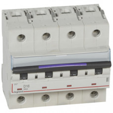 Выключатель автоматический четырехполюсный DX3 16А D 50кА (6 мод) | 410226 | Legrand