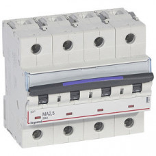 Выключатель автоматический четырехполюсный DX3 2,5А MA 50кА (6 мод) | 410257 | Legrand