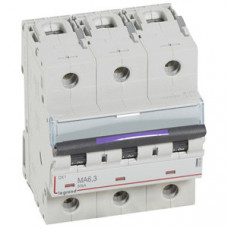 Выключатель автоматический трехполюсный DX3 6,3А MA 50кА (4,5 мод) | 410249 | Legrand