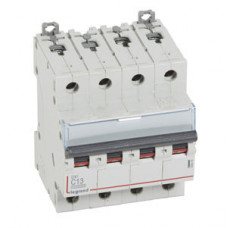 Выключатель автоматический четырехполюсный DX3 10000 13А C 16кА | 409335 | Legrand