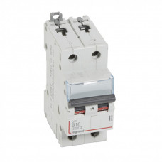 Выключатель автоматический двухполюсный DX3 6000 16А B 10кА | 407509 | Legrand