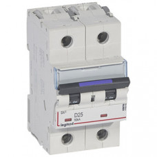 Выключатель автоматический двухполюсный DX3 25А D 50кА (3 мод) | 410202 | Legrand