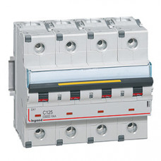 Выключатель автоматический четырехполюсный DX3 10000 125А C 16кА (6 мод) | 409364 | Legrand