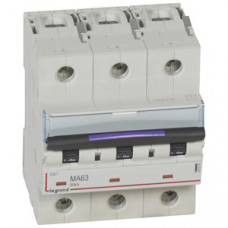 Выключатель автоматический трехполюсный DX3 63А MA 50кА (4,5 мод) | 410255 | Legrand