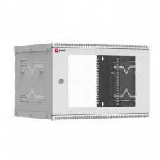 Шкаф телекоммуникационный настенный разборный 6U (600х350) дверь стекло, Astra A серия EKF Basic | ITB6G350D | EKF
