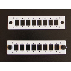 Панель лицевая FO-FP-W140H42-8SC/DLC-GY (модуль) для установки 8-SC(DLC), с отверстиями М2 для крепления адаптера, серая | 250391 | Hyperline