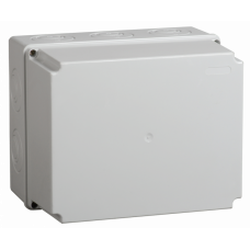 Коробка КМ41344 распаячная для о/п 240х195х165 мм IP55 (RAL7035, монт. плата, кабельные вводы 5 шт) | UKO10-240-195-165-K52-55 | IEK