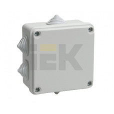 Коробка КМ41234 распаячная для о/п 100х100х56 мм IP55 (RAL7035, 6 гермовводов) | UKO11-100-100-050-K41-55 | IEK