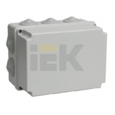 Коробка КМ41245 распаячная для о/п 190х140х120 мм IP44 (RAL7035, 10 гермовводов) | UKO10-190-140-120-K41-44 | IEK
