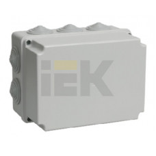 Коробка КМ41246 распаячная для о/п 190х140х120мм IP55 (RAL7035, 10 гермовводов) | UKO10-190-140-120-K41-55 | IEK