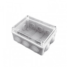 Коробка распаячная КМР-050-042пк пылевлагозащищенная, 10 мембранных вводов, уплотнительный шнур, прозрачная крышка (190х140х70) EKF PROxima | plc-kmr-