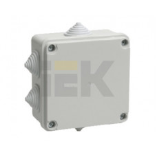 Коробка КМ41233 распаячная для о/п 100х100х56 мм IP44 (RAL7035, 6 гермовводов) | UKO11-100-100-050-K41-44 | IEK