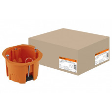 Коробка установочная 65х45 с саморезами, пластиковые лапки, оранжевая (для полых стен) | SQ1403-0022 | TDM