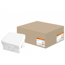 Распаячная коробка ОП 65х65х50мм, крышка, IP54, 4вх. | SQ1401-0111 | TDM