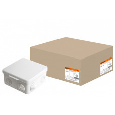Распаячная коробка ОП 100х100х55мм, крышка, IP54, 8вх. инд. штрихкод | SQ1401-0513 | TDM