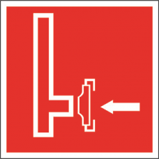 Пиктограмма (Наклейка) Пожарный сухотрубный стояк NPU-2424.F08 | a7675 | Белый свет