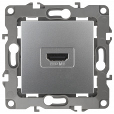 Розетка HDMI 12-3114-03 , алюминий (10/100/3200) |Б0027483 | ЭРА