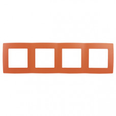 Рамка на 4 поста 12-5004-22 , оранжевый (10/100/2000) |Б0019414 | ЭРА