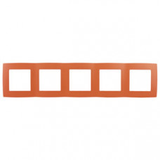 Рамка на 5 постов 12-5005-22 , оранжевый (10/100/1600) |Б0019419 | ЭРА