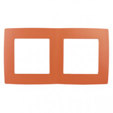 Рамка на 2 поста 12-5002-22 , оранжевый (10/100/2500) |Б0019396 | ЭРА