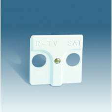 Simon 27 Накладка на розетку телевизионную R-TV+SAT, широкий модуль, S27, серый | 27097-37 | Simon